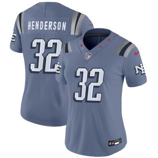 Women's New England Patriots #32 TreVeyon Henderson 2025 Rivalries Nike Vapor Limited Stitched Jersey