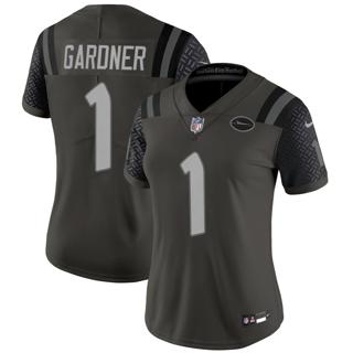 Women's New York Jets #1 Sauce Gardner 2025 Rivalries Nike Vapor Limited Stitched Jersey