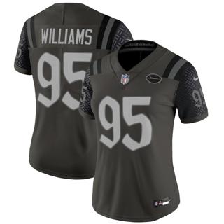Women's New York Jets #95 Quinnen Williams 2025 Rivalries Nike Vapor Limited Stitched Jersey