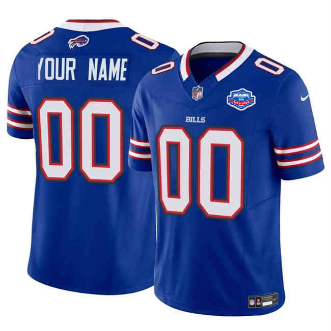 Men's Buffalo Bills Active Player Custom Blue 2025 F.U.S.E. With Farewell Patch Vapor Untouchable Limited Stitched Football Jersey