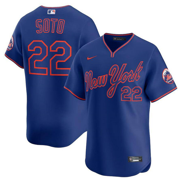 Youth New York Mets #22 Juan Soto Royal 2025 Alternate Limited Stitched Baseball Jersey