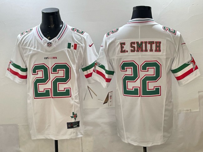Men's Dallas Cowboys #22 Emmitt Smith White F.U.S.E. Mexico Vapor Limited Stitched Jersey