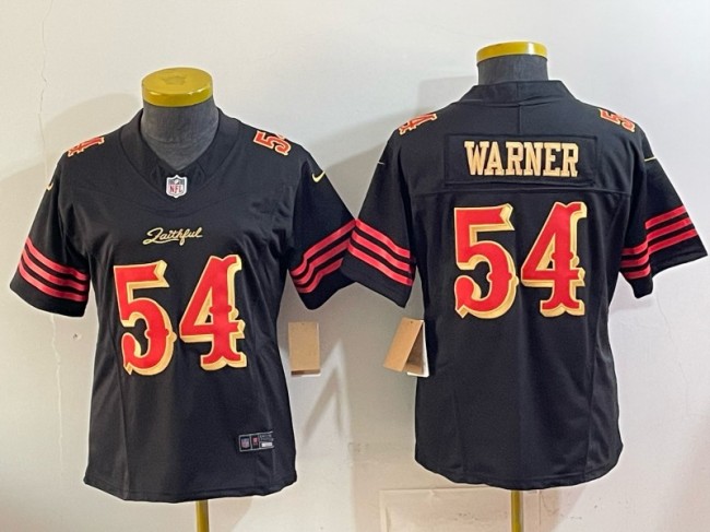 Youth San Francisco 49ers #54 Fred Warner Black 2025 F.U.S.E. “Rivalries” Vapor Limited Stitched Jersey