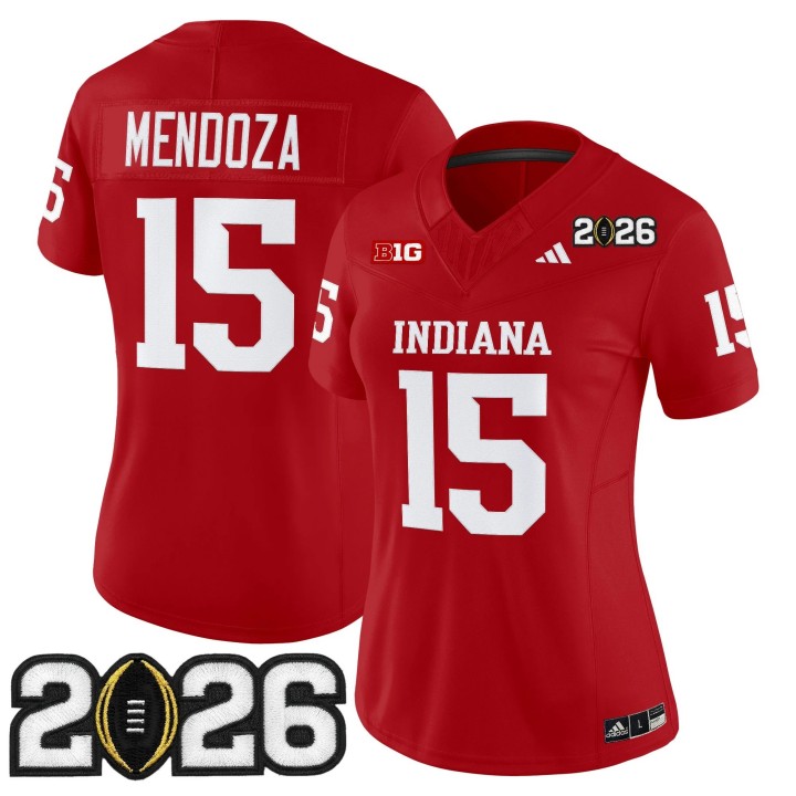 Men & Women & Youth Indiana Hoosiers #15 Fernando Mendoza Crimson 2026 CFP Final Patch F.U.S.E. Vapor Limited V2 Stitched Jersey