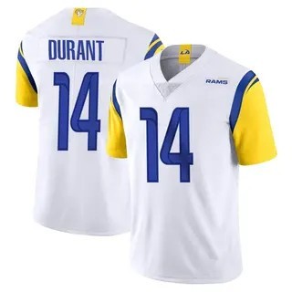 Men's Los Angeles Rams #14 Cobie Durant White Nike Vapor Limited Stitched Jersey