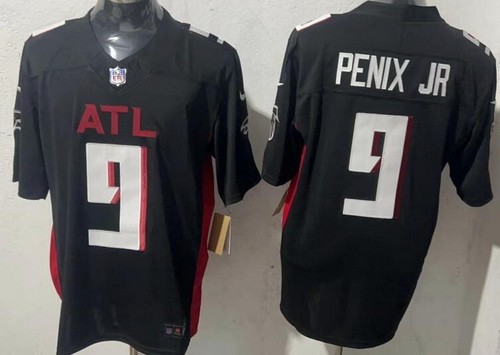 Men's Atlanta Falcons #9 Michael Penix Jr Black F.U.S.E. Vapor Limited Stitched Jersey