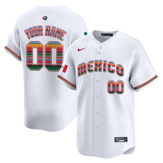 Men's Team Mexico World Baseball Classic Custom White 'Serape Edition' Limited 2026 Roster Stitched Jersey