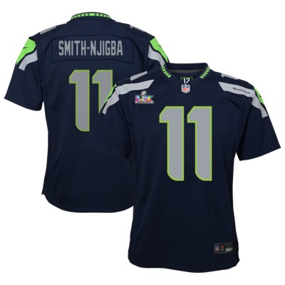 Youth Seattle Seahawks #11 Jaxon Smith-Njigba Navy Nike Super Bowl LX Patch Game Stitched Jersey