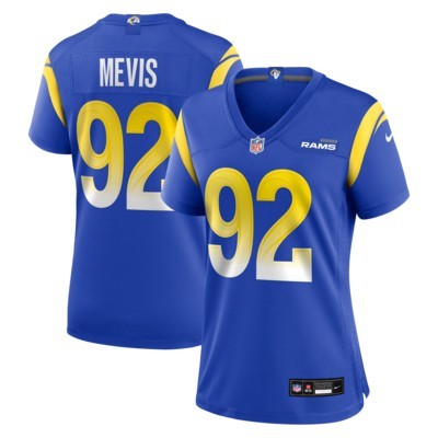 Women's Los Angeles Rams #92 Harrison Mevis Royal Nike Team Game Stitched Jersey