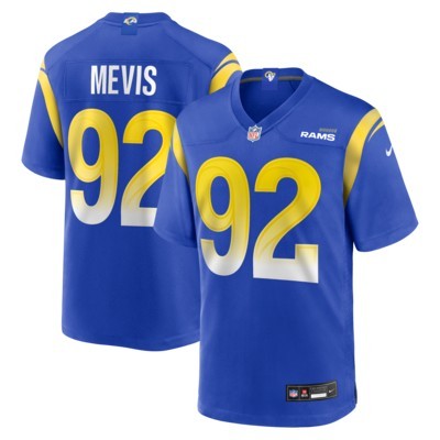 Men's Los Angeles Rams #92 Harrison Mevis Royal Nike Team Game Stitched Jersey