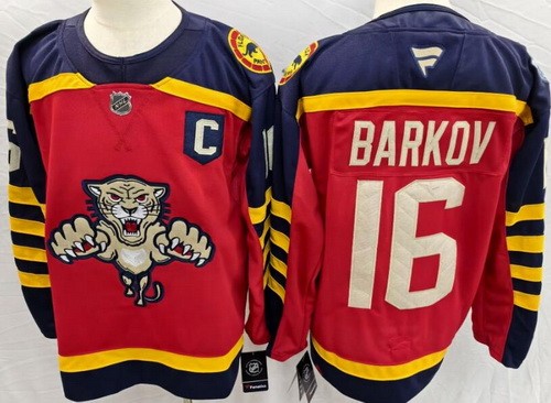 Men's Florida Panthers #16 Aleksander Barkov Red 2026 Winter Classic Authentic Stitched Jersey