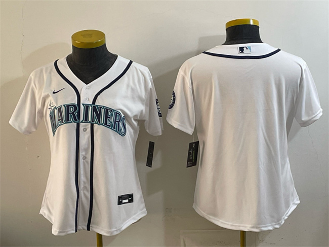 Youth Seattle Mariners Blank White Cool Base Stitched Baseball Jersey