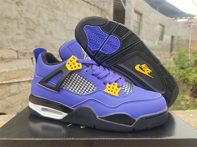 Men's Hot Sale Running weapon Air Jordan 4 Purple Shoes 0274