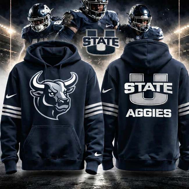Men's Utah State University Aggies Navy Hoodie