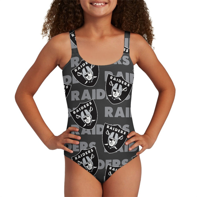 Youth Las Vegas Raiders Bodysuit Comfortable Swimwear Beachwear Bathing 001(Pls check description for details)