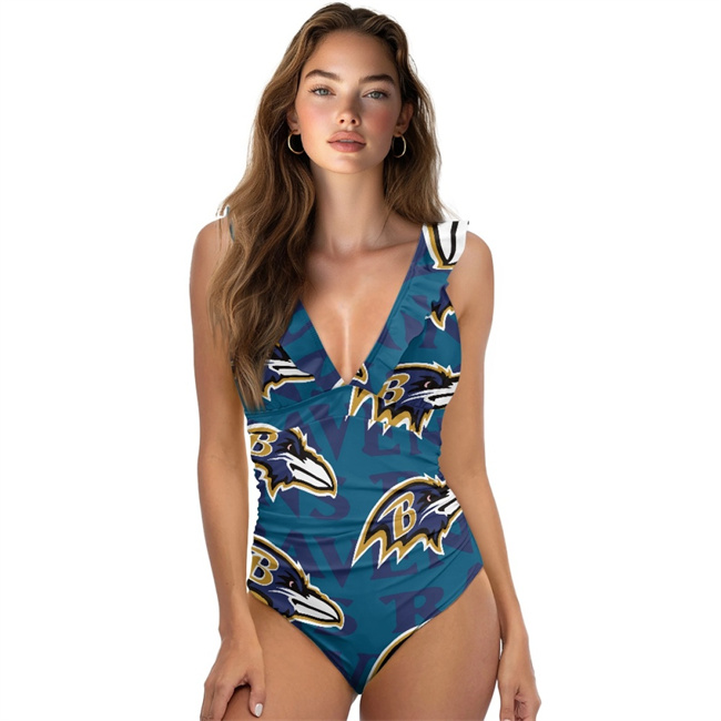Women's Baltimore Ravens Coverage Comfortable Swimwear Beachwear Bathing Bikini Sets Swimwear Swimsuits 001(Pls check description for details)
