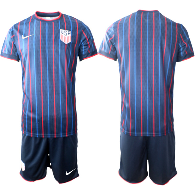 Men's United States Custom Blue 2026 World Cup Away Soccer Jersey Suit