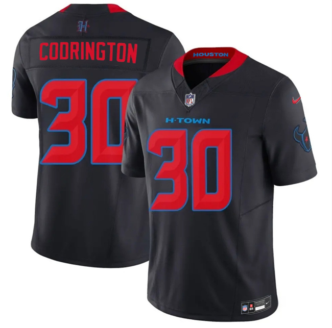 Men's Houston Texans #30 Brandon Codrington Navy 2nd Alternate 2026 F.U.S.E. Vapor Limited Stitched Football Jersey