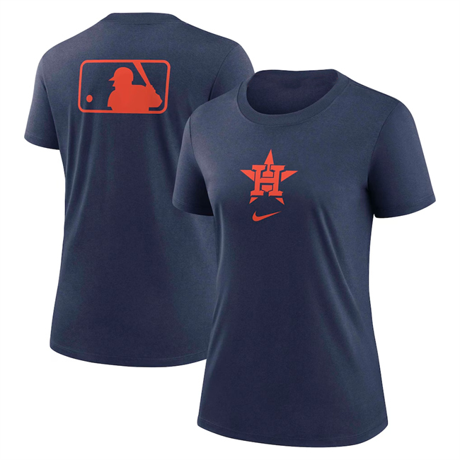Women's Houston Astros Navy Early Work Tri-Blend Dri-FIT T-Shirt(Run Small)