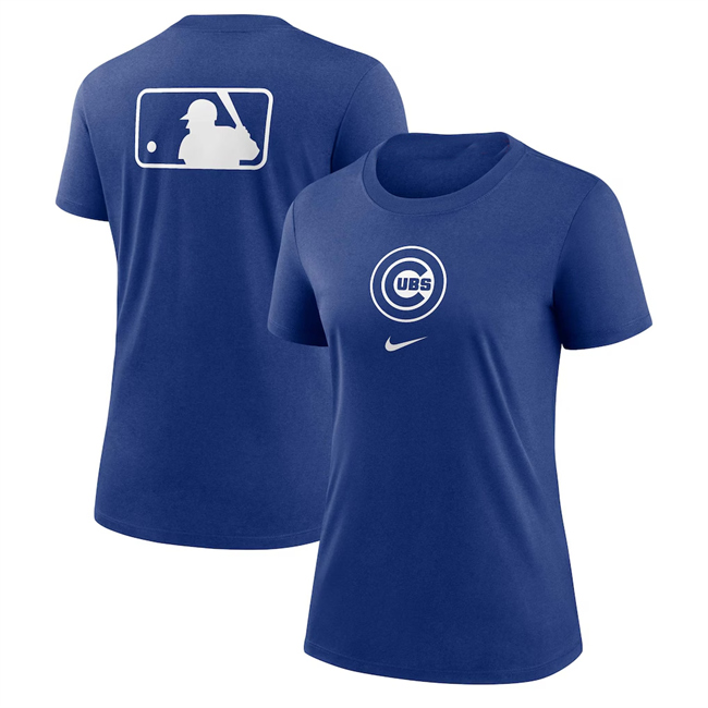 Women's Chicago Cubs Royal Early Work Tri-Blend Dri-FIT T-Shirt(Run Small)