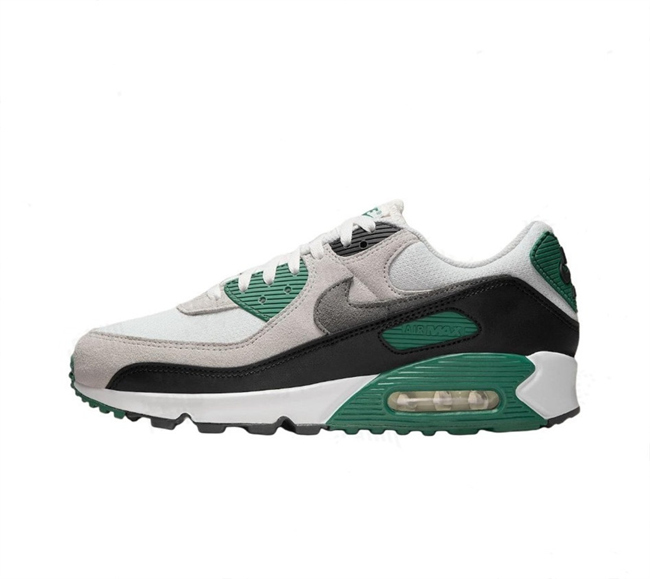 Women's Running weapon Air Max 90 Grey-Green-Black Shoes 089