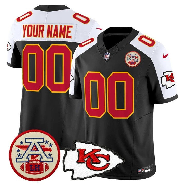 Kansas City Chiefs Custom Brack White 2026 Lamar Hunt Patch F.U.S.E. Vapor Limited Stitched Football Jersey