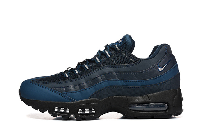 Men's Hot sale Running weapon Air Max 95 Black Blue Shoes 063
