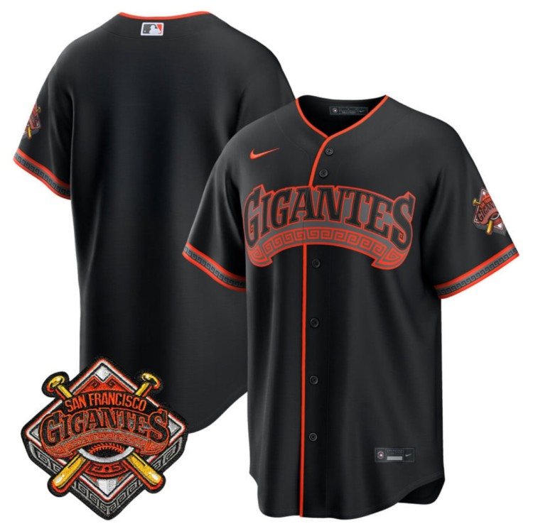 Men's San Francisco Giants Blank Black 2026 Alternate Stadium Stitched Baseball Jersey