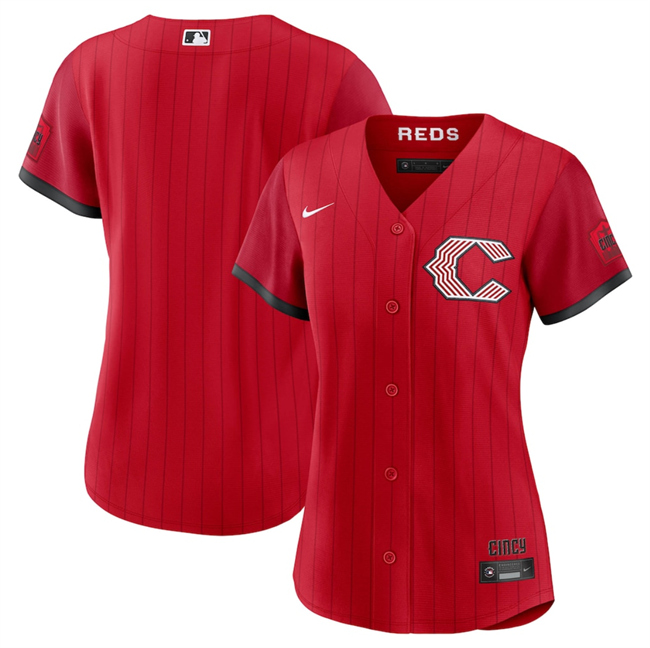 Women's Cincinnati Reds Blank Red 2026 City Connect Stadium Stitched Baseball Jersey(Run Small)