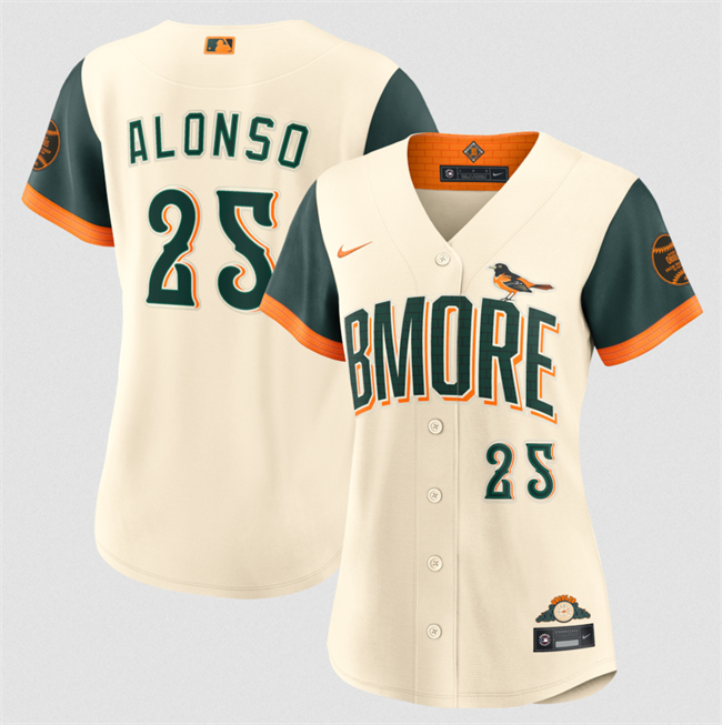 Women's Baltimore Orioles #25 Pete Alonso Natural 2026 City Connect Stadium Stitched Baseball Jersey(Run Small)