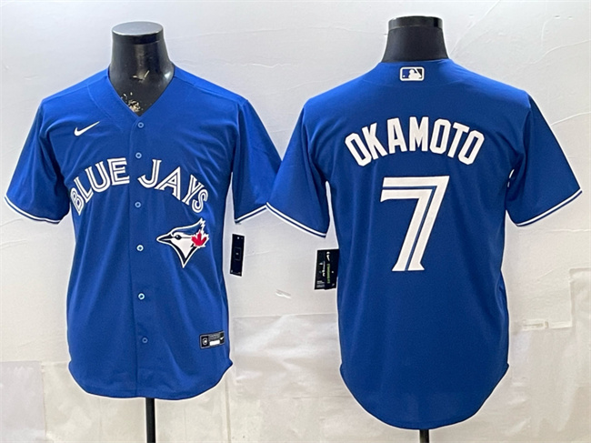 Men's Toronto Blue Jays #7 Kazuma Okamoto Royal 2026 Cool Base Stitched Baseball Jersey