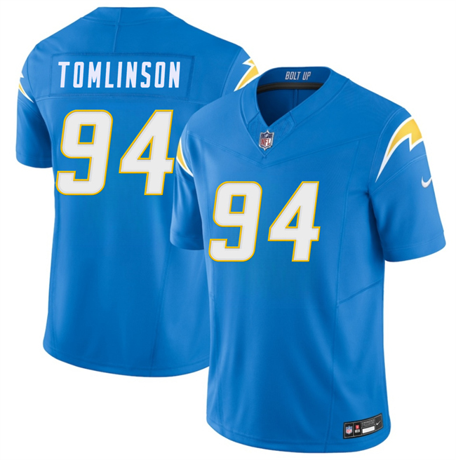 Men's Los Angeles Chargers #94 Dalvin Tomlinson Blue 2026 F.U.S.E. Vapor Limited Stitched Football Jersey