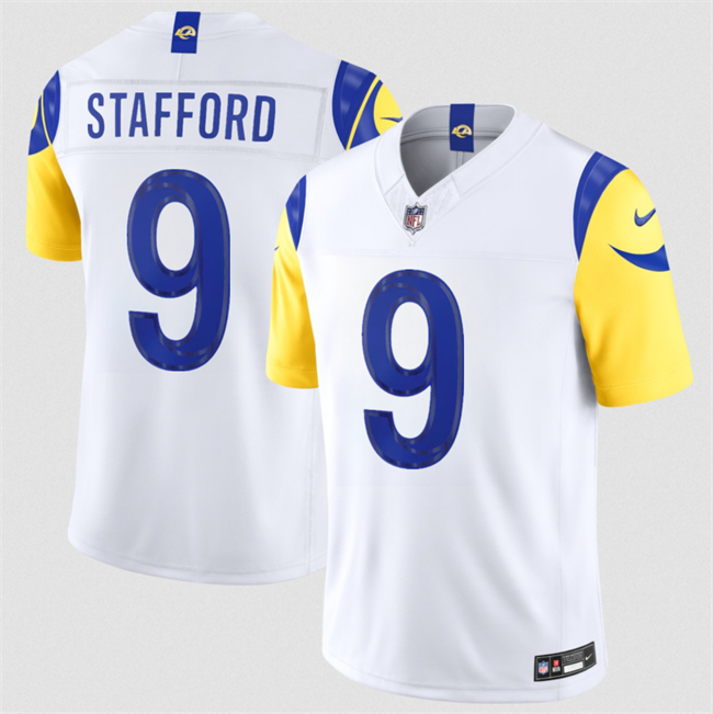 Men's Los Angeles Rams #9 Matthew Stafford White 2026 F.U.S.E. Vapor Limited Stitched Football Jersey