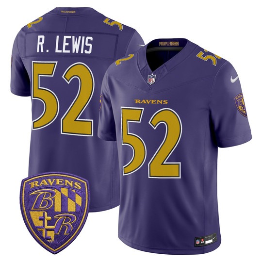 Men's Baltimore Ravens #52 Ray Lewis Purple Alternate 2026 F.U.S.E Vapor Stitched Limited Football Jersey