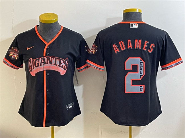Youth San Francisco Giants #2 Willy Adames Black 2026 Alternate Stadium Stitched Baseball Jersey