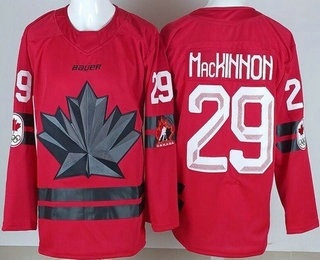 Youth Canada #29 Nathan MacKinnon Red 2026 Olympics Authentic Jersey