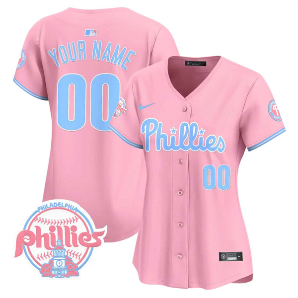 Women's Philadelphia Phillies Active Player Custom Bubblegum Pink Vapor Premier Limited(Run Small)
