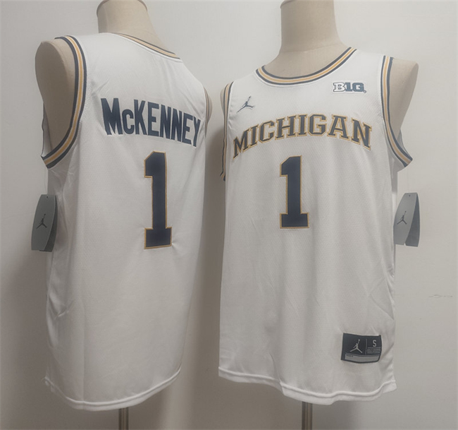 Men's Michigan Wolverines #1 Donaven McCulley White 2026 Vapor Limited Stitched Football Jersey
