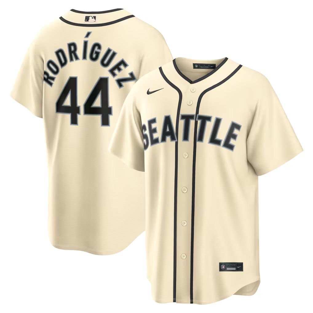 Men's Seattle Mariners #44 Julio Rodriguez Alternate Cream Jersey