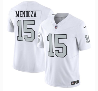Men's Las Vegas Raiders #15 Fernando Mendoza White 2026 F.U.S.E. Vapor Stitched Football Jerseys