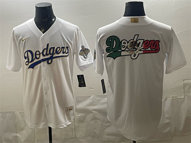 Men's Los Angeles Dodgers Team Big Logo White 2026 Gold Collection Stadium Stitched Baseball Jersey