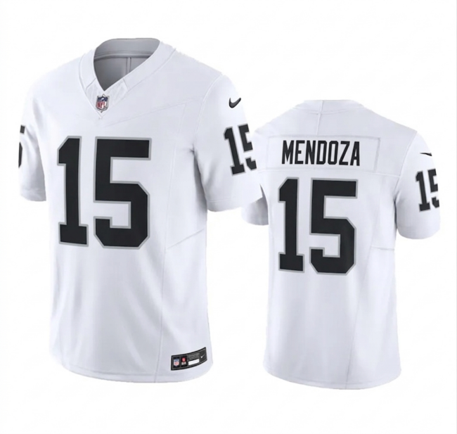 Men's Las Vegas Raiders #15 Fernando Mendoza White 2026 F.U.S.E. Vapor Stitched Football Jersey