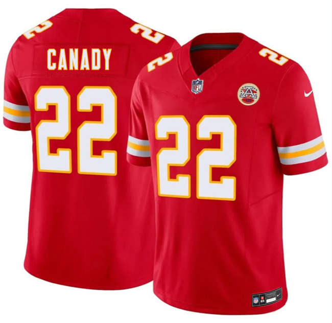Men’s Kansas City Chiefs #22 Jadon Canady Red 2026 Draft F.U.S.E. Vapor Untouchable Limited Stitched Football Jersey