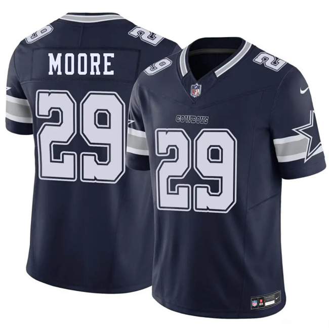 Men's Dallas Cowboys #29 Devin Moore Navy 2026 Draft F.U.S.E Vapor Untouchable Limited Stitched Football Jersey