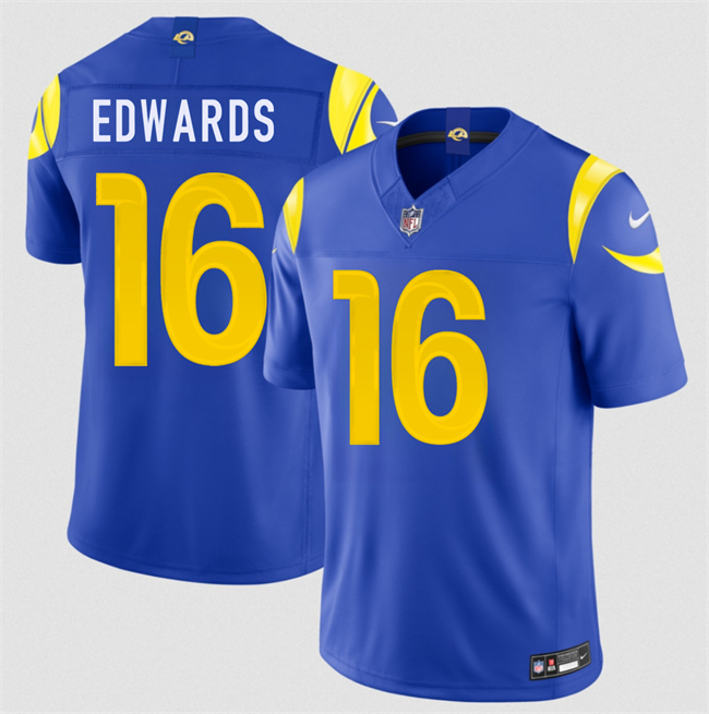 Men's Los Angeles Rams #16 Tru Edwards Royal 2026 F.U.S.E. Vapor Limited Stitched Football Jersey