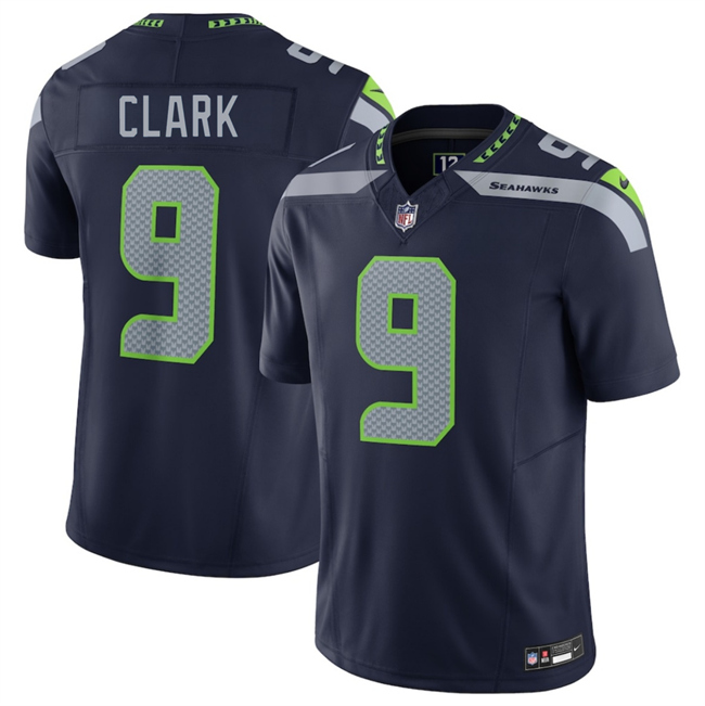 Men's Seattle Seahawks #9 Bud Clark Navy 2026 Draft F.U.S.E. Vapor Untouchable Limited Stitched Football Jersey