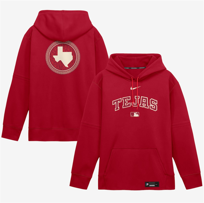 Men's Texas Rangers Red 2026 City Connect Collection Therma-FIT Hoodie