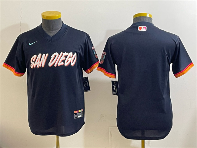 Youth San Diego Padres Blank Obsidian 2026 City Connect Stadium Stitched Baseball Jersey