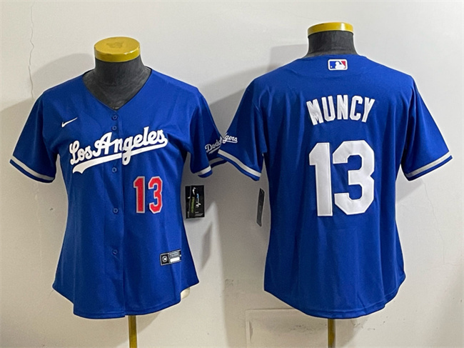 Youth Los Angeles Dodgers #13 Max Muncy Royal Alternate Stadium Stitched Baseball Jersey