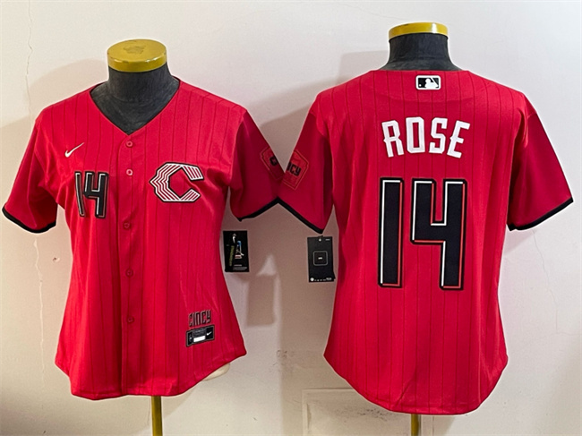 Youth Cincinnati Reds #14 Pete Rose Red 2026 City Connect Stadium Stitched Baseball Jersey